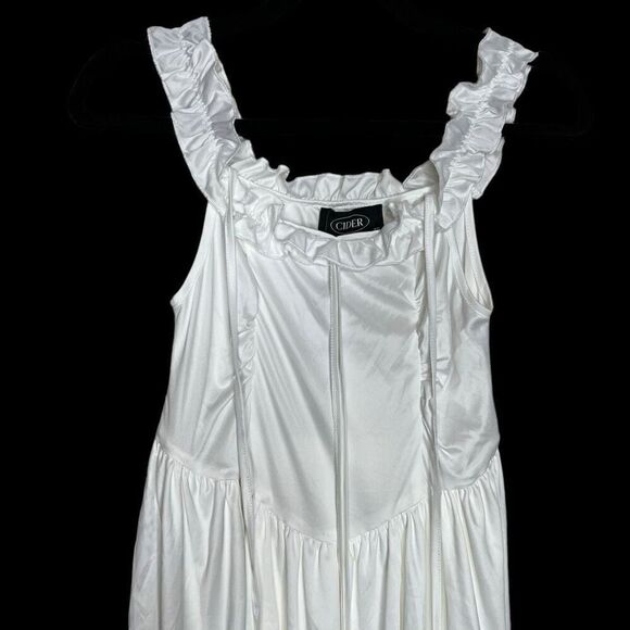 NWT Cider Layered Ruffle White Mini Dress XS - Picture 6 of 9